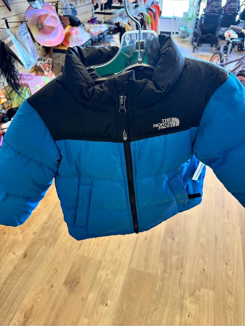 The North Face Reversible 1996 Retro Nuptse Jacket Puffer Jacket Blue & Black 3t